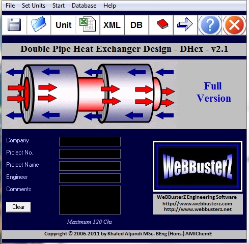 Double Pipe Heat Exchanger Design screen shot
